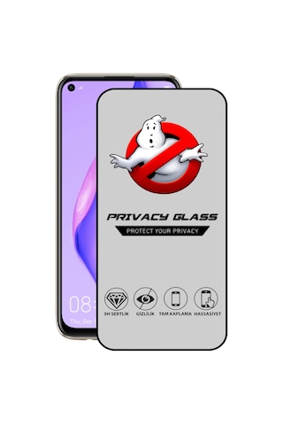 Huawei P40 Lite Tam Kaplayan Temperli Gizli Hayalet Ekran Koruyucu