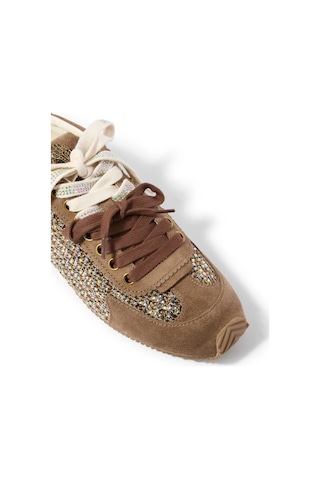 Kurt Geiger Islington Kumaş Lüks Tasarım Kadın Sneaker Kahverengi