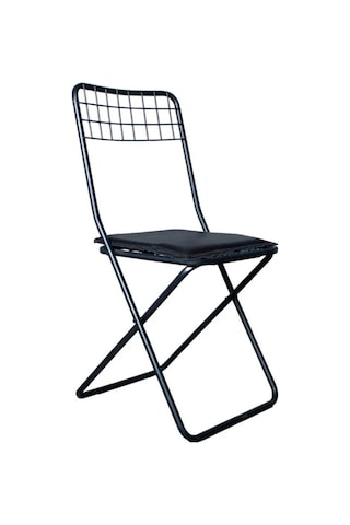 Nr Katlanır Sandalye, Ofis Balkon, Bahçe Katlanır Sandalyesi 1 Adet Siyah