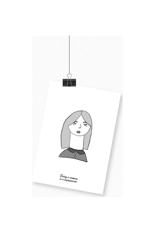 Kadın İllüstrasyon Baskılı A3 Duvar Posteri-3-2539