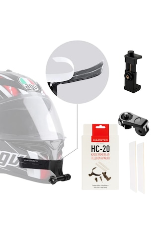 Knmaster Hc-20 Motosiklet Kask Çene Yapıştırıcılı Telefon Ve Aksi