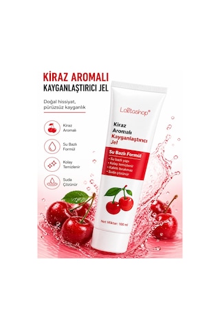 Kiraz Aromalı Su Bazlı Ekstra Kayganlaştırıcı Jel 100 Ml Yenilebilir Kiraz Hazzı Aromalı Kaydırıcı Jel