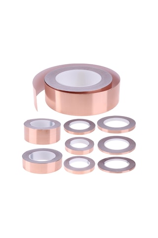 5 Mm x 20 Mt İletken Bakır Folyo Kapton Bandı K. Yapışkanlı Ba...