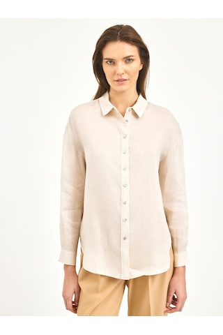 Karaca Kadın Comfort Fıt Gömlek-bej 12.25s.04.018 Bej