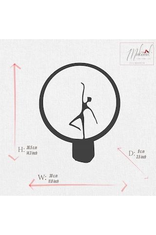 Zarif Altın Soyut Dans Eden Figür Heykeli Mermer Taban Üzerinde