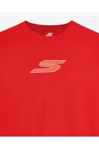 Skechers M Relax Fit Faded S T-shirt Erkek Kırmızı S2620109-0120