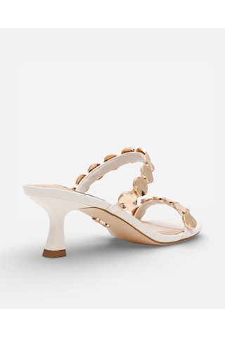 Steve Madden Annıka Bone Leath Kadın Bone Leath Topuklu Terlik Annıka Krem