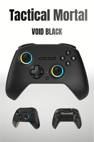 Tactical Mortal 2.4 Ghz/bt Çift Kablosuz Mod - Chromatic Rgb - Makro - Silikon Switch - Hall 3d - Titreşimli - Turbo Modu - 18 Tuşlu Gamepad - Void Black