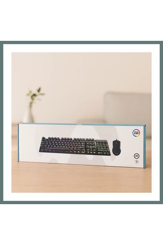 Ventra Kablolu Rgb Oyuncu Klavye Ve Mouse Seti - Siyah Ventra