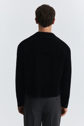 Antioch Crop Fit Suni Süet Ceket Siyah