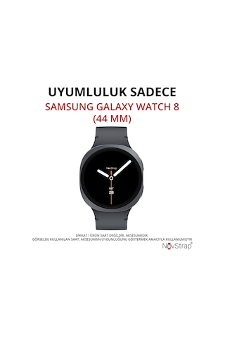 Novstrap Samsung Galaxy Watch 8 44mm İle Uyumlu Ekran Koruyucu 9h Temperli Cam Kolay Uygulama Aparat