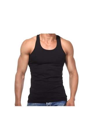 2 Adet Erkek Slim Fit Likralı Penye Sporcu Rambo Atleti 001