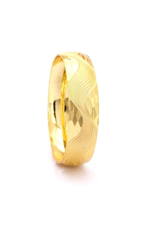 Altın Kaplama Dalgalı Çizgili Model 1.5 Cm İmitasyon Bilezik Blz-3134 Altın