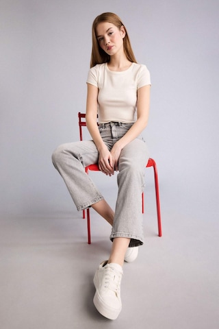 Defacto Comfort Straıght Normal Bel Kısa Paça Jean Yıkamalı Pantolon H5367ax26smnm55 Gri-nm55