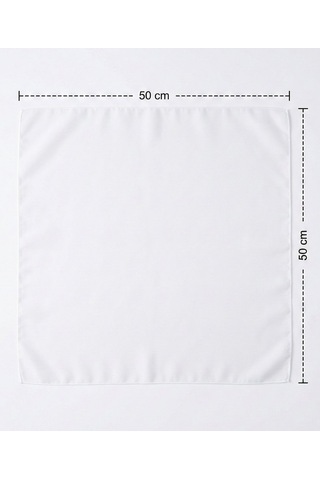 Jz Shop Düz Sade Şifon Kare Fular - Zarif Kadın Boyun Fuları Ve Bandana 50x50cm Beyaz