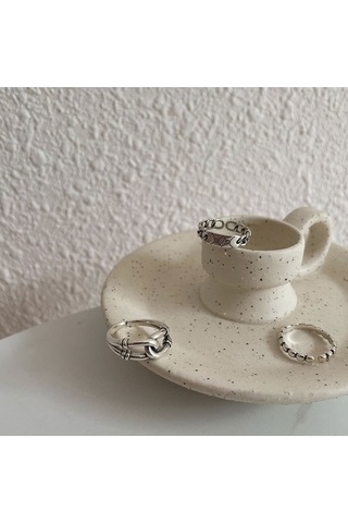 Fastbuy S925 Sterling Silver Vintage Çok Renkli Ring Chain Jewelry, Color: J3456, Ideal For Women Çok Renkli