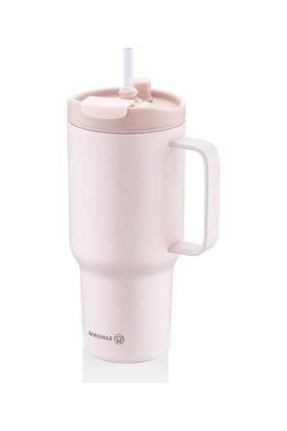Korkmaz A5577-1 Freedom 1 Litre Pudra Pembe Pipetli Bardak Termos Pembe