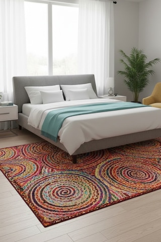 Crop Circle Makinede Yıkanabilir Kaymaz Taban Leke Tutmaz Dijital Salon Halısı Mutfak Halısı Ve Yolluk Renkli