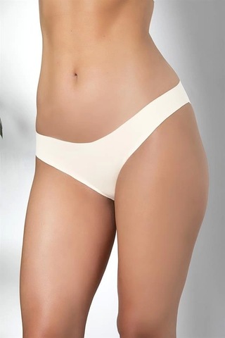 Fevien 3'lü Dikişsiz, İz Yapmaz, Lazer Kesim, Slip Külot Ekru Brf21261 Ekru