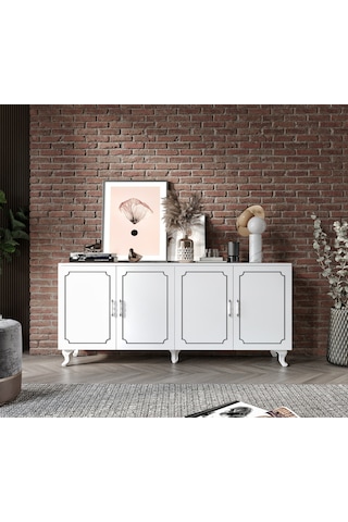Stil 4 Kapaklı Çok Amaçlı Modern Konsol - Tamamı 1. Kalite Mdf