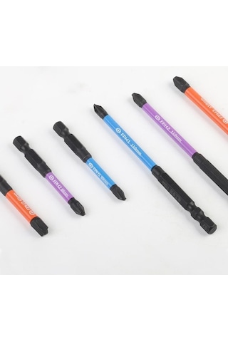 Pazly 6 Adet Tornavida Ucu Fph1 Fph2 Fph3, Dayanıklı El Aletleri, Elektrikçiler İçin, Siyah, Mavi, Mor, Turuncu