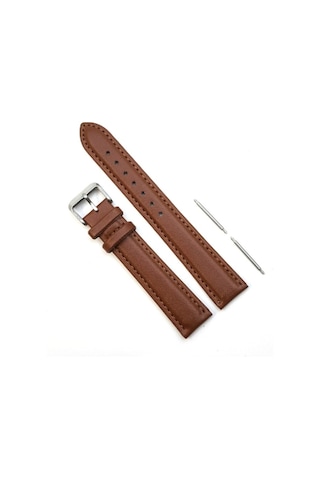 Av.Açık Kahve (Pu) Deri Saat Kordonu Kayışı 18 Mm