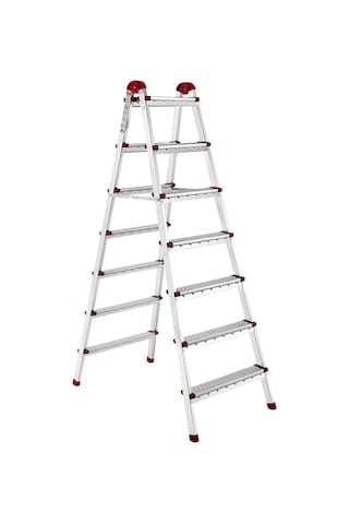 Ayyıldız Çift Çıkışlı Katlanabilir Ev Tipi Merdiven 7+7 Basamak Galvanizli Diğer