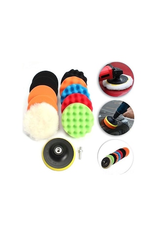 Besthome1 12 Parça Otomobil Cila Seti - 3-7 İnç Sponge Diskler 5 İnç M14, Otomatik Yapışkanlı Sprey Diskler