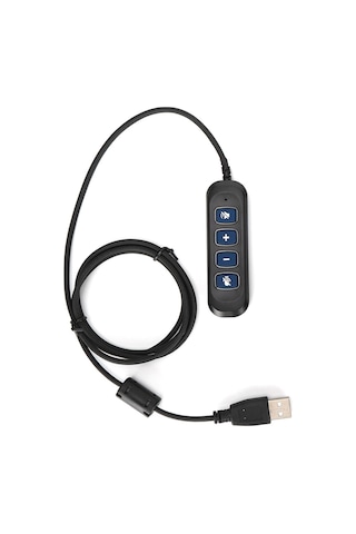 H901 Usb Konnektörlü Qd Kablo Adaptörü Ayarlanabilir Ses Çağrı Merkezi Kulaklık Adaptörü 3,5 Mm Kulaklık Ekipmanı İçin Mavi