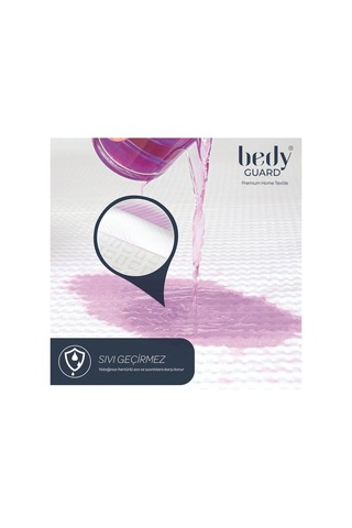 BedyGuard Ultra Soft Sessiz Sıvı Geçirmez, Ter Ve Kaz Tüyü Geçirmez Yastık Koruyucu Alez 1 Adet Beyaz Beyaz