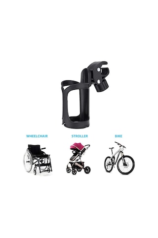 Bisiklet Suluk Termos Şişe Tutacağı Matara Kafesi Siyah 14 x 7 CM Siyah