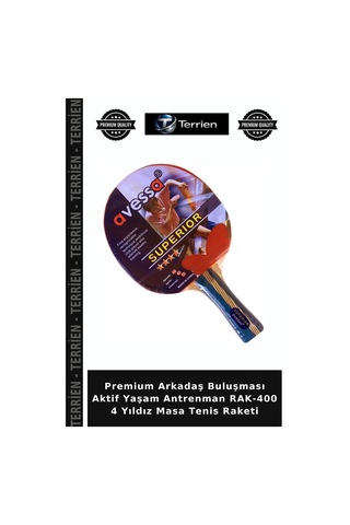 Premium Arkadaş Buluşması Aktif Yaşam Antrenman Rak-400 4 Yıldız Masa Tenis Raketi