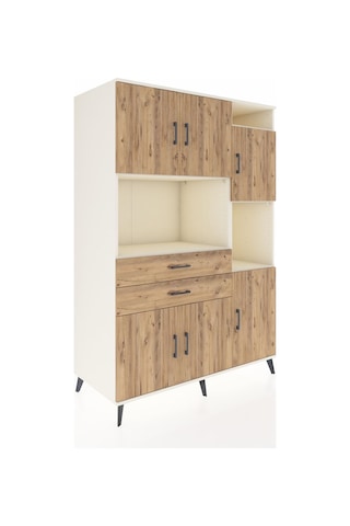 Kronos Dolap 9 Raflı 2 Çekmeceli 6 Kapaklı 132x59x195 Aytaşı-çam/çam Atlas Çam/atlas Çam - Aytası