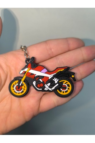 Silikon Kaliteli Motosiklet Anahtarlığı Esnek, Dayanıklı Ve Şık Tasarım Kırmızı