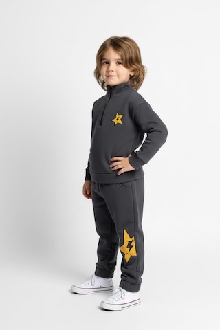 Fermuar Detaylı Şimşek Baskılı 2 Li Takım Antrasit