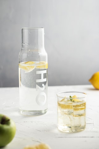 Borosilikat Cam Beyaz Başucu Sürahisi & Cam Sürahi 600 Ml