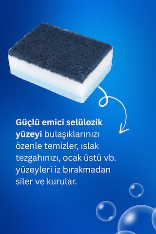 Grimorlife 6 Adet Özel Dokulu Düz Bulaşık Süngeri Özel Dokulu, Dayanıklı Mutfak Süngeri Seti