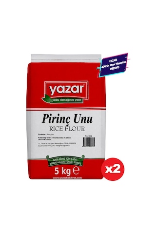 Yazar Pirinç Unu 2 x 5 KG + Yazar Mısır Nişastası 400 G