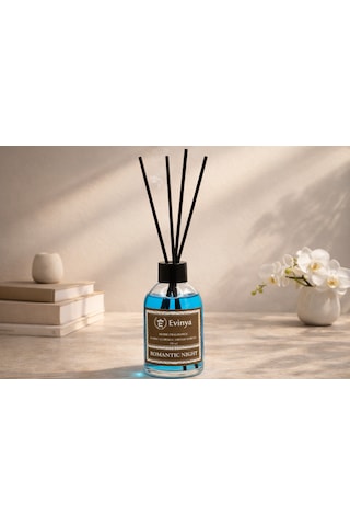 Romantic Night 100 Ml Bambu Çubuklu Oda Kokusu Kalıcı & Etkileyici Reed Diffuser Bergamot - Paçuli