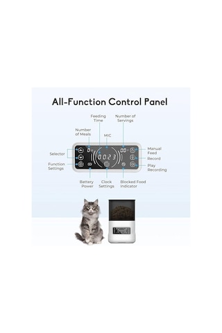 Dogness F11-m Wıfı Akıllı Mama Kabı 4 Lt. Uygulama Kontrollü Akıllı Mama Dağıtıcısı