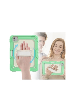 Newface - 856 - iPad Uyumlu Pro 11 2020 Kılıf Strap New Tablet Kapak - Csmo-tex - - Yeşil