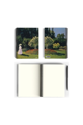 Lexroo Claude Monet/woman İn The Garden, 1867 Spiralli Defter 10 A5 Çizgisiz 100 Sayfa Çok Renkli