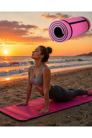 Mey İthalat 10mm Yoga Matı Pembe Çok Renkli