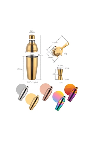 Sones Paslanmaz Çelik Çalkalayıcı Kokteyl Çalkalayıcı Seti El Çalkalayıcı Bardak Şık Çalkalayıcı Gerçek Renk Çalkalayıcı