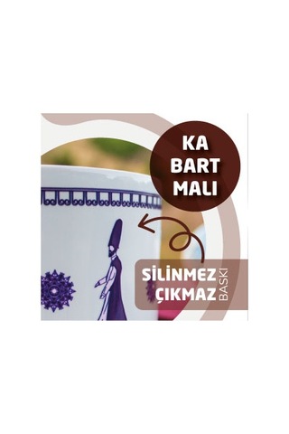 Latif Kare Kulplu Seramik Beyaz Bardak