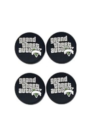 Cafele PS4 - PS5 - Xbox One X/S - Series X - Series S Analog Koruyucu Silikon Pad GTA V Gri