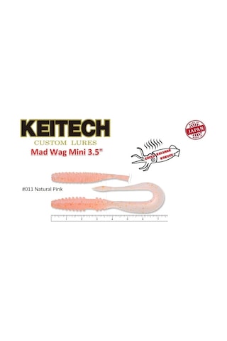 Keitech Mad Wag Mini 8 9cm Renk 011 Natural Pink