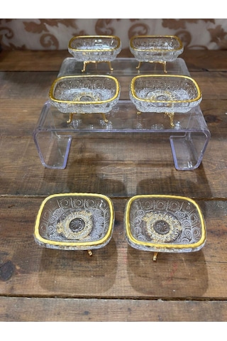 Wow Dikdörtgen Mini Lokumluk 6 Lı Altın Rengi