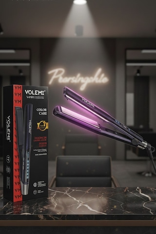 Volemı V-0101 Profesyonel Seramik Dar Plakalı Saç Düzleştirici Hızlı Isınma Dijital Led Ekran