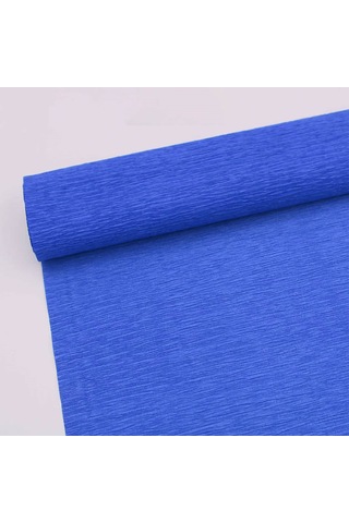 Italyan Krapon Kağıdı Çiçekçi Krep Kağıdı Grapon Kağıdı 180gr 50x250cm Mavi